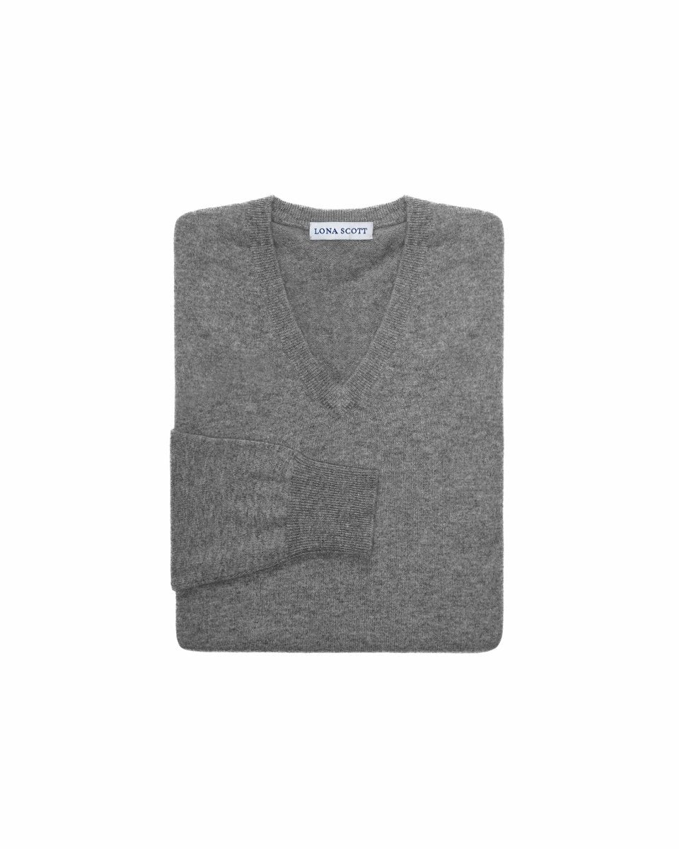 Men's Cashmere V - Neck Jumper - LonaScott