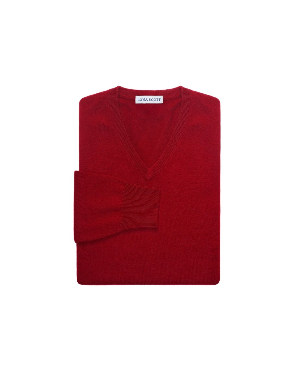 Men's Cashmere V - Neck Jumper - LonaScott