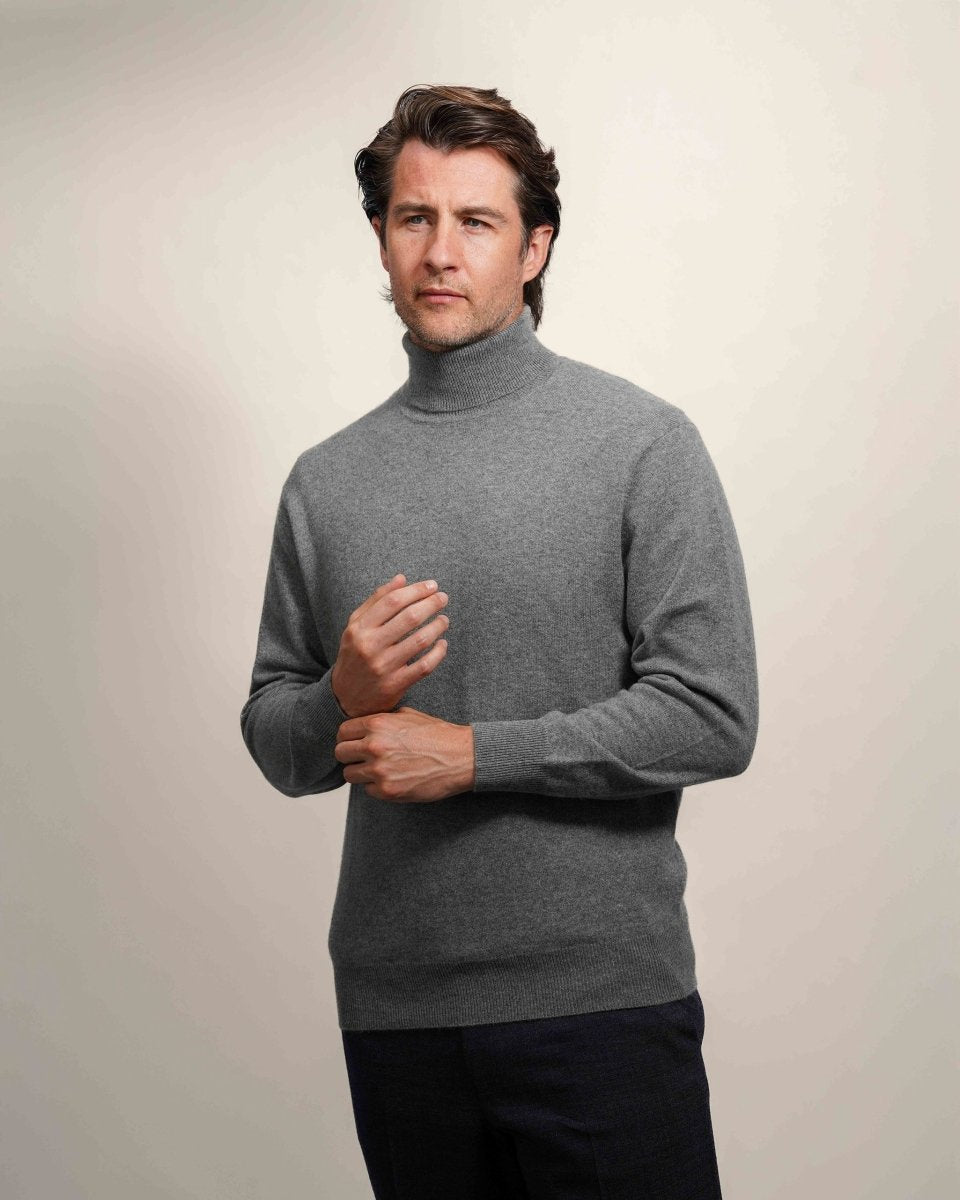 Men's High - Neck Cashmere Jumper - LonaScott