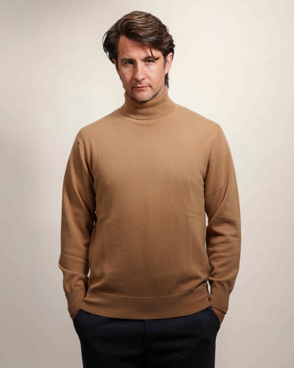 Men's High - Neck Cashmere Jumper - LonaScott