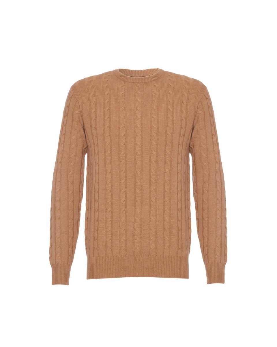 Mens Pure Cashmere Cable Jumper - LonaScott