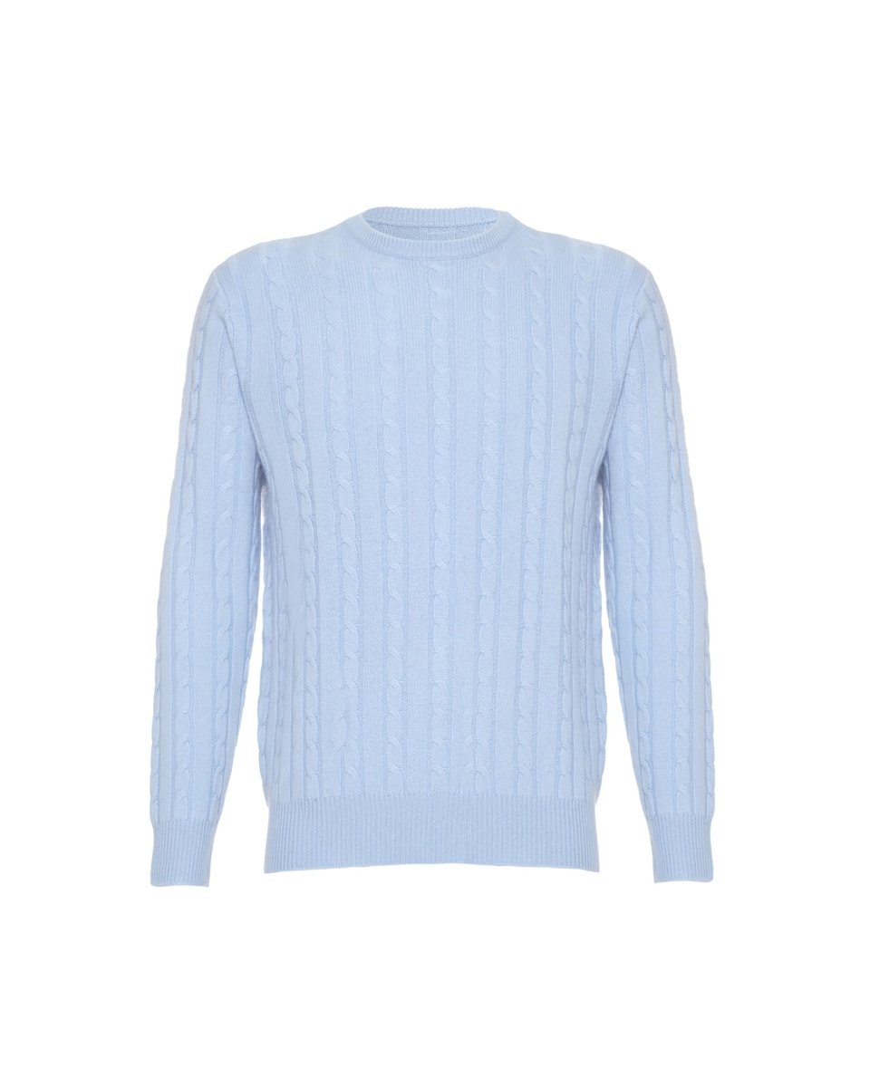 Mens Pure Cashmere Cable Jumper - LonaScott