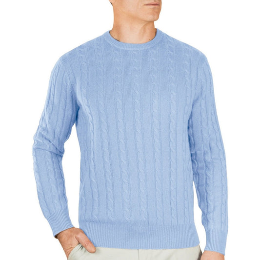 Mens Pure Cashmere Cable Jumper - LonaScott
