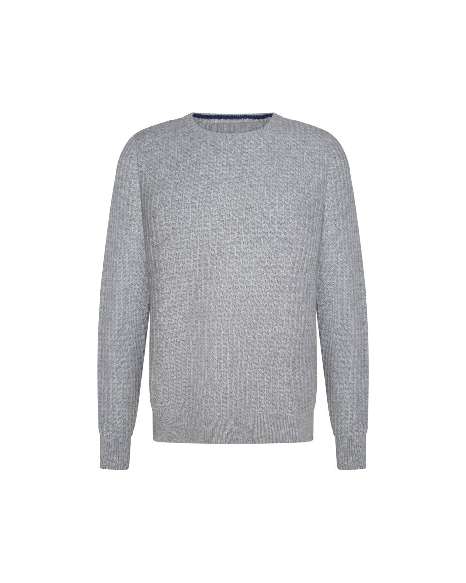 Mens Pure Cashmere Honeycomb Jumper - LonaScott