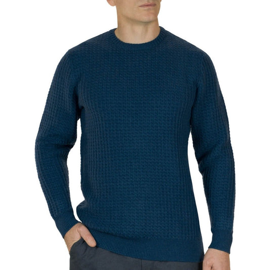 Mens Pure Cashmere Honeycomb Jumper - LonaScott