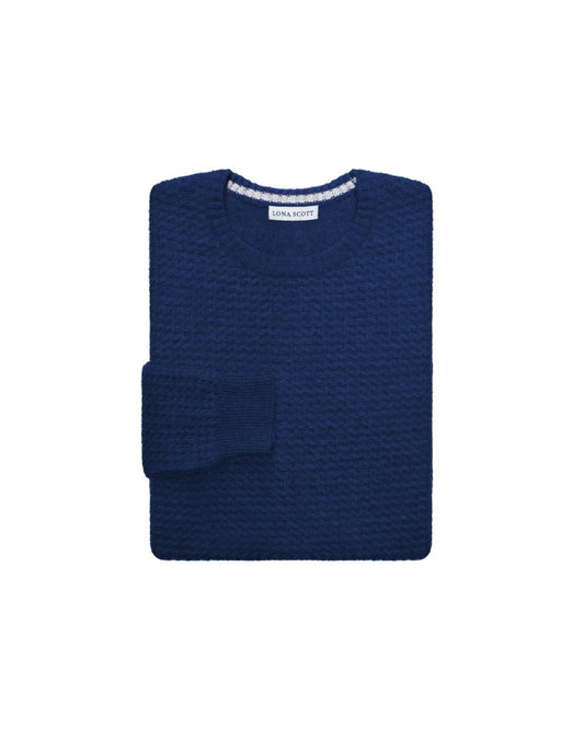 Mens Pure Cashmere Honeycomb Jumper - LonaScott