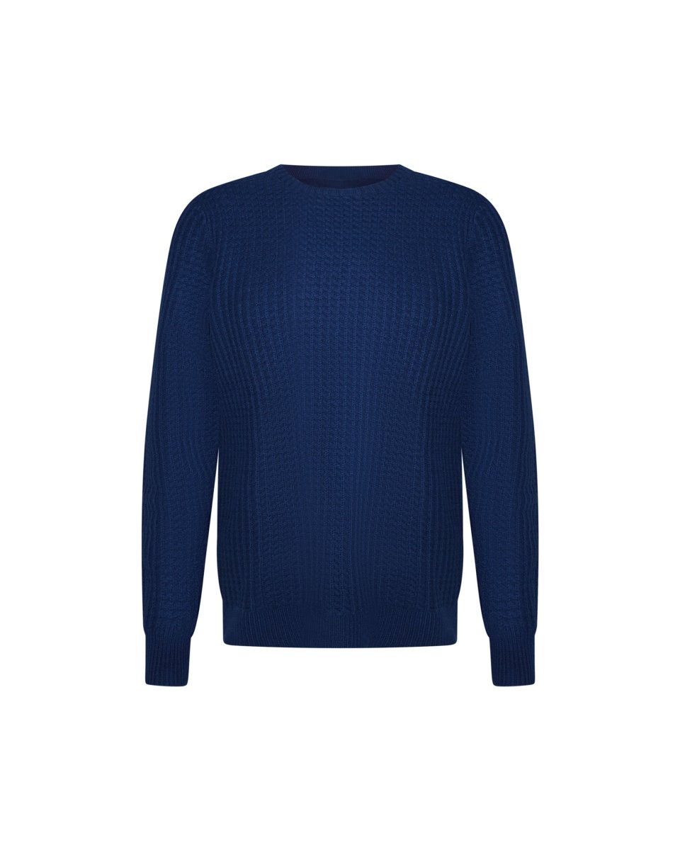 Mens Pure Cashmere Honeycomb Jumper - LonaScott