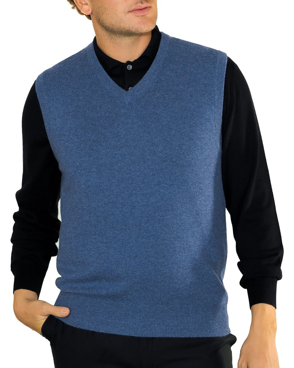 Men's Pure Cashmere Slipover - LonaScott