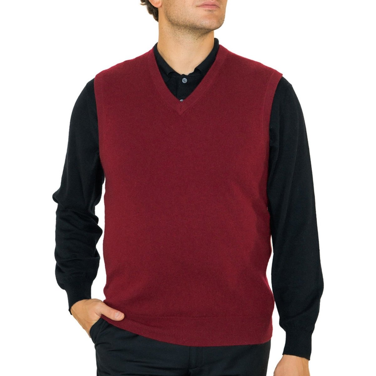 Men's Pure Cashmere Slipover - LonaScott