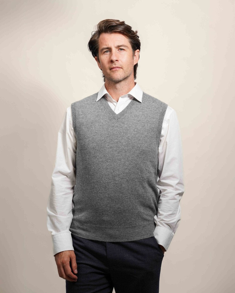 Men's Pure Cashmere Slipover - LonaScott