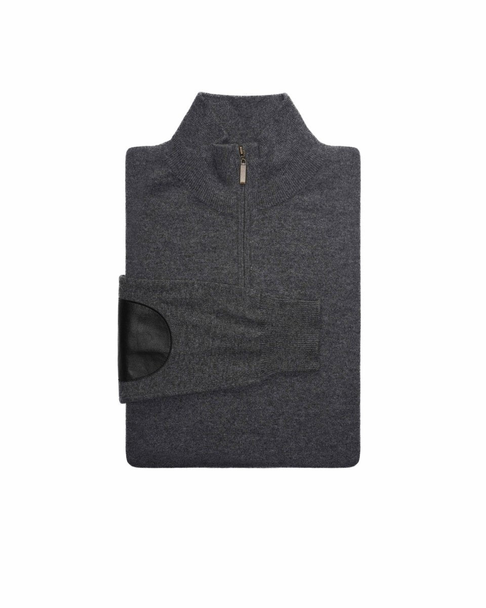 Men's Zip - Neck Cashmere Jumper - LonaScott