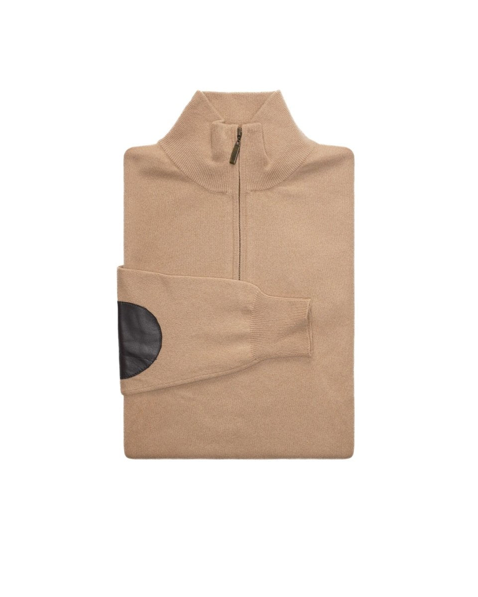 Men's Zip - Neck Cashmere Jumper - LonaScott