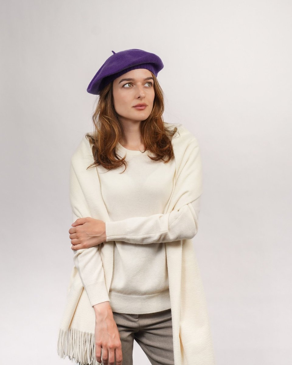 Pure Cashmere Beret - LonaScott