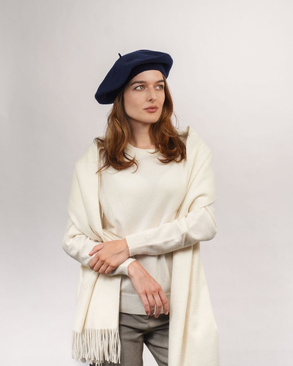 Pure Cashmere Beret - LonaScott