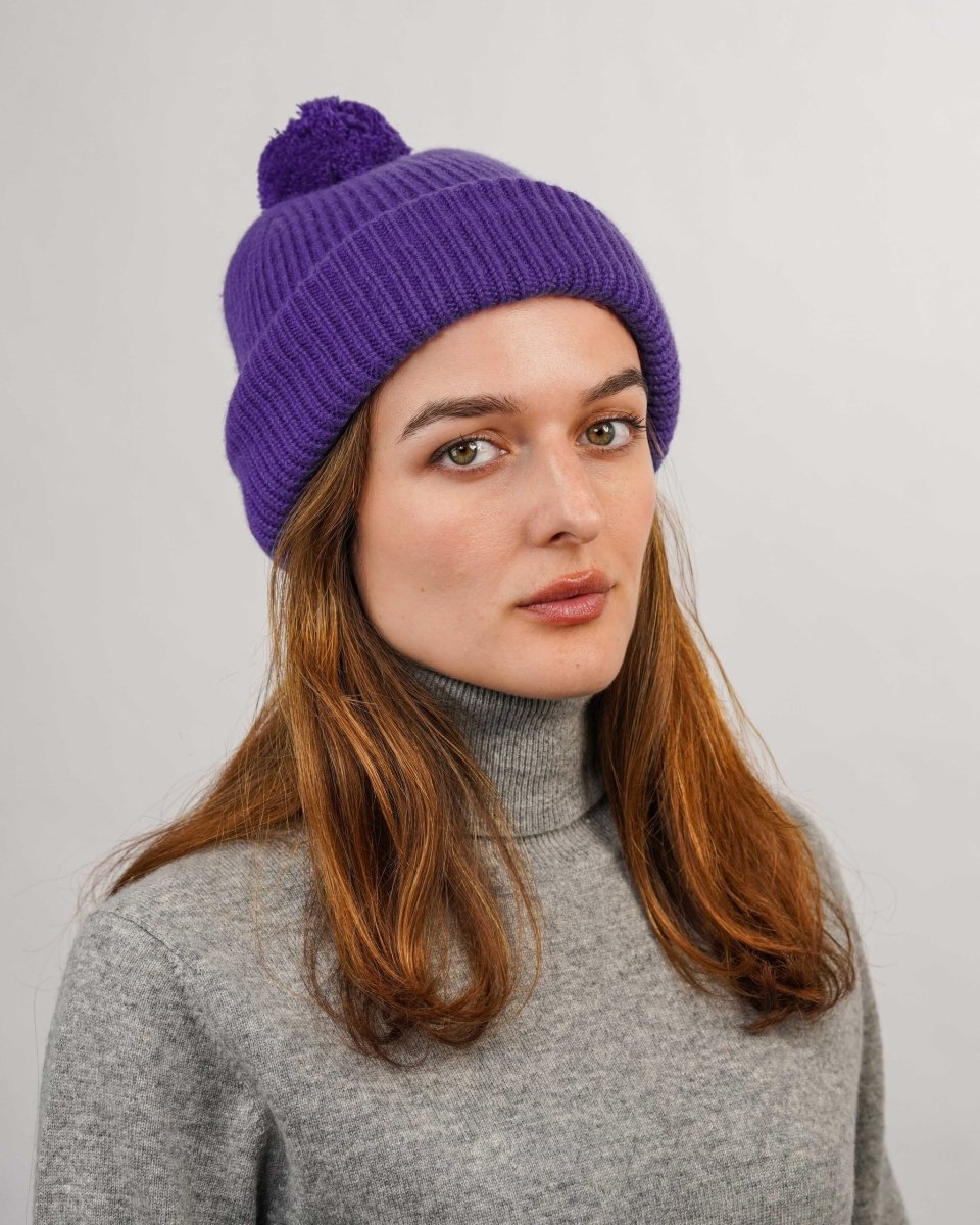 Pure Cashmere Bobble Hat - LonaScott