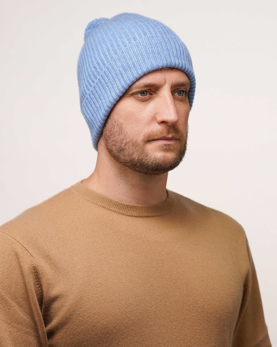 Pure Cashmere Bobble Hat - LonaScott