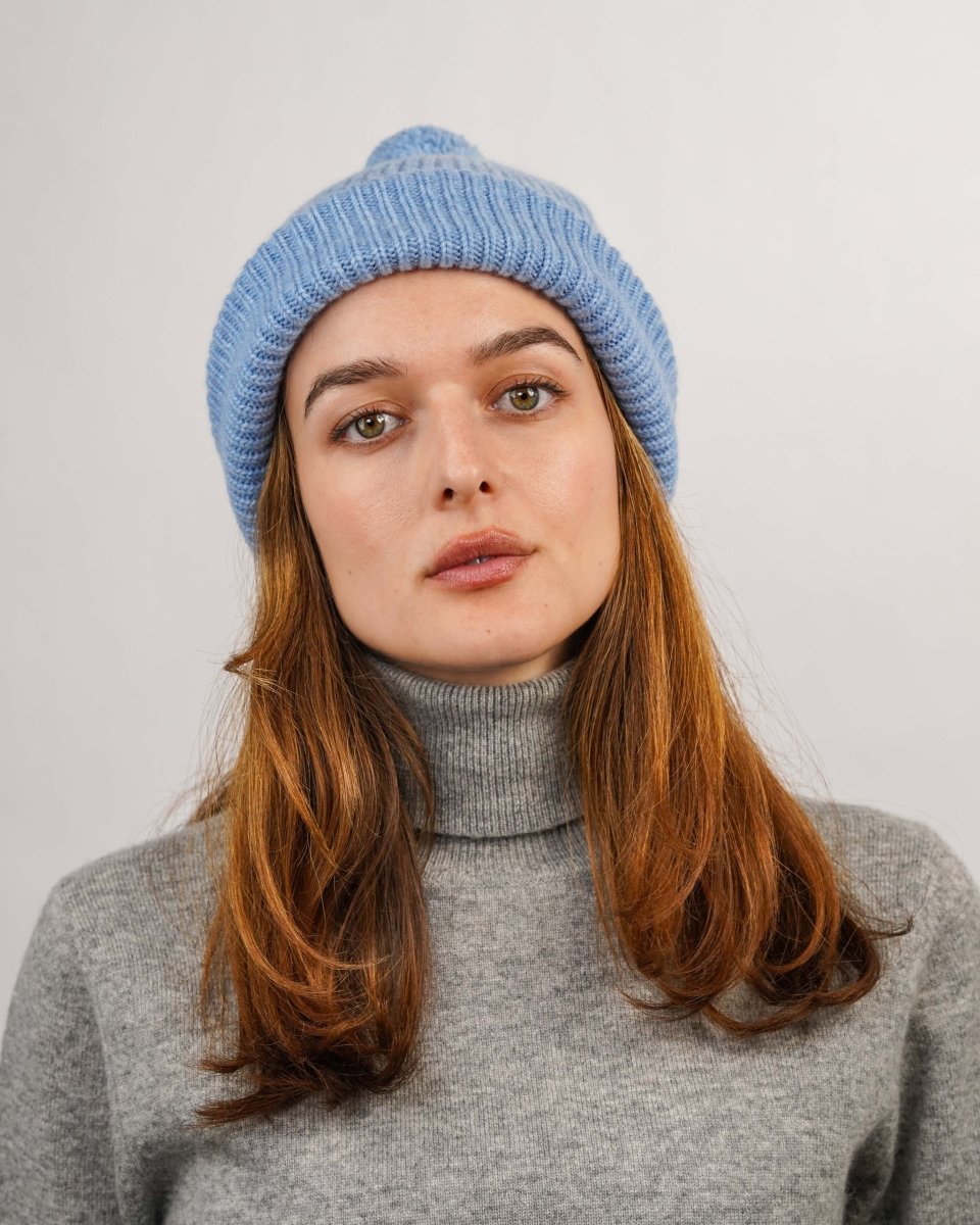 Pure Cashmere Bobble Hat - LonaScott