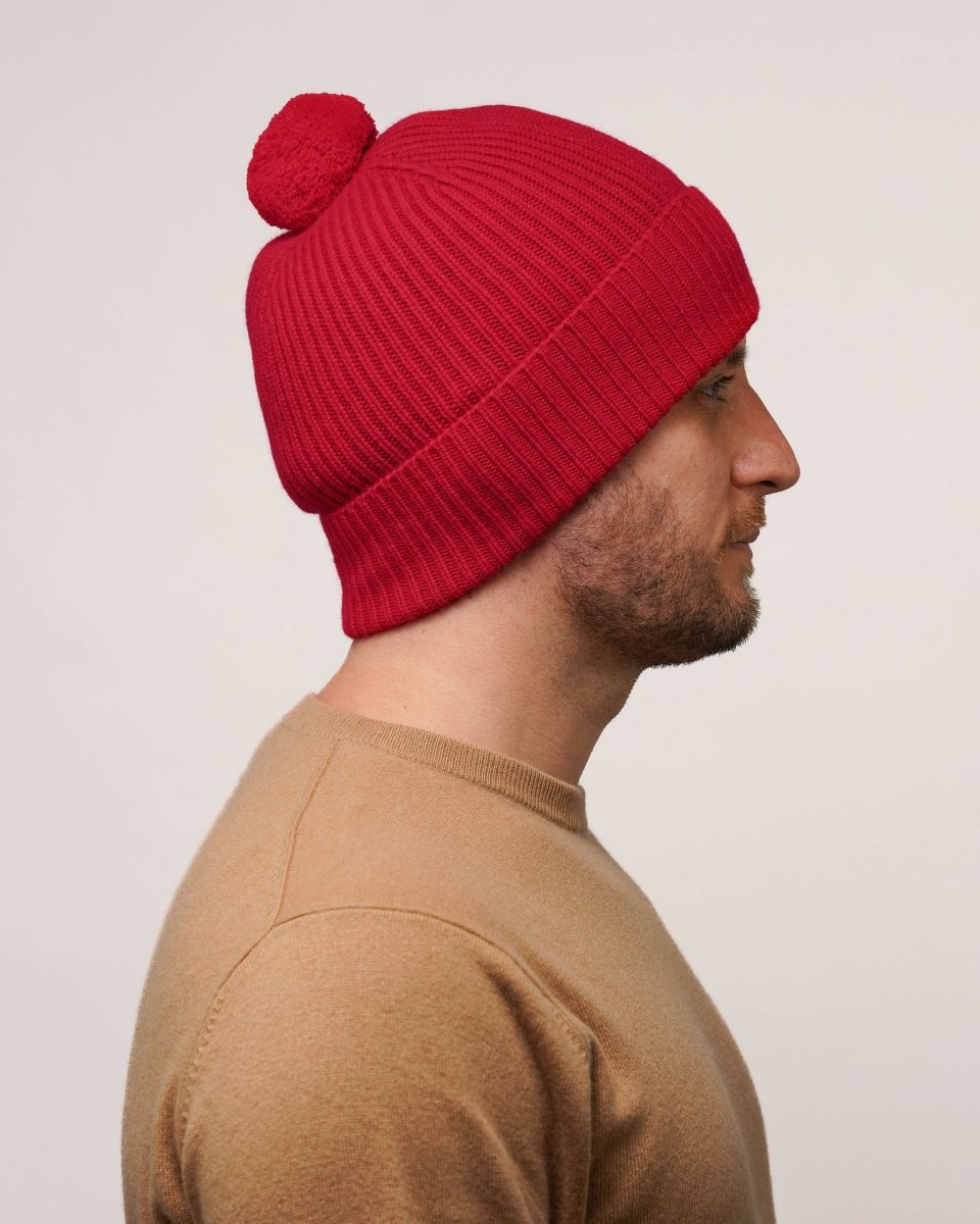 Pure Cashmere Bobble Hat - LonaScott