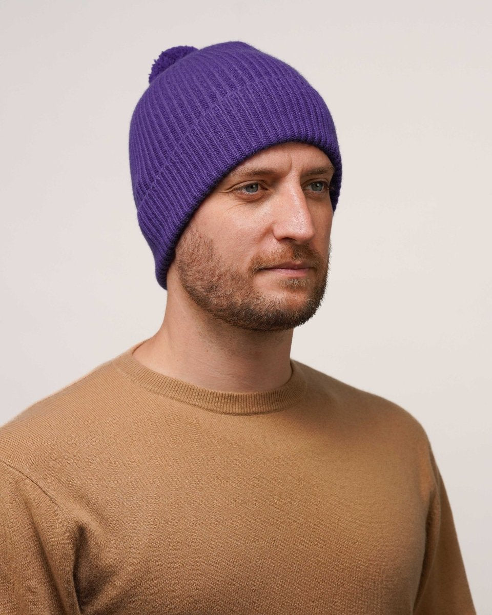 Pure Cashmere Bobble Hat - LonaScott