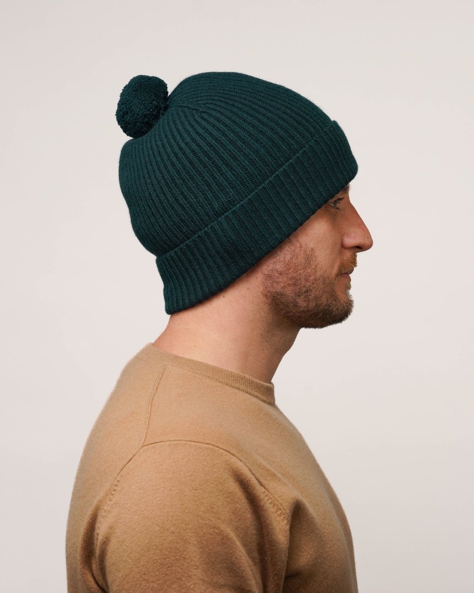Pure Cashmere Bobble Hat - LonaScott