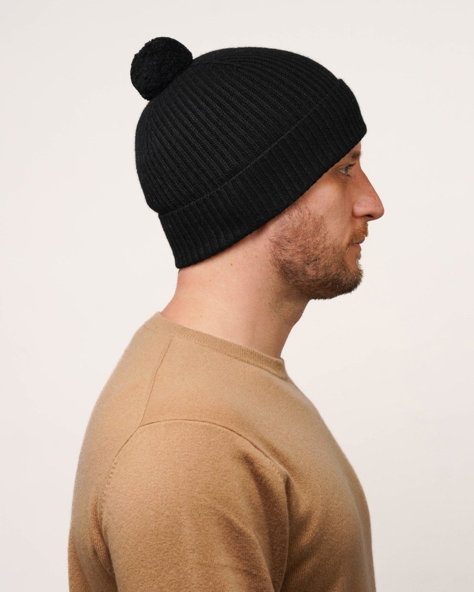 Pure Cashmere Bobble Hat - LonaScott