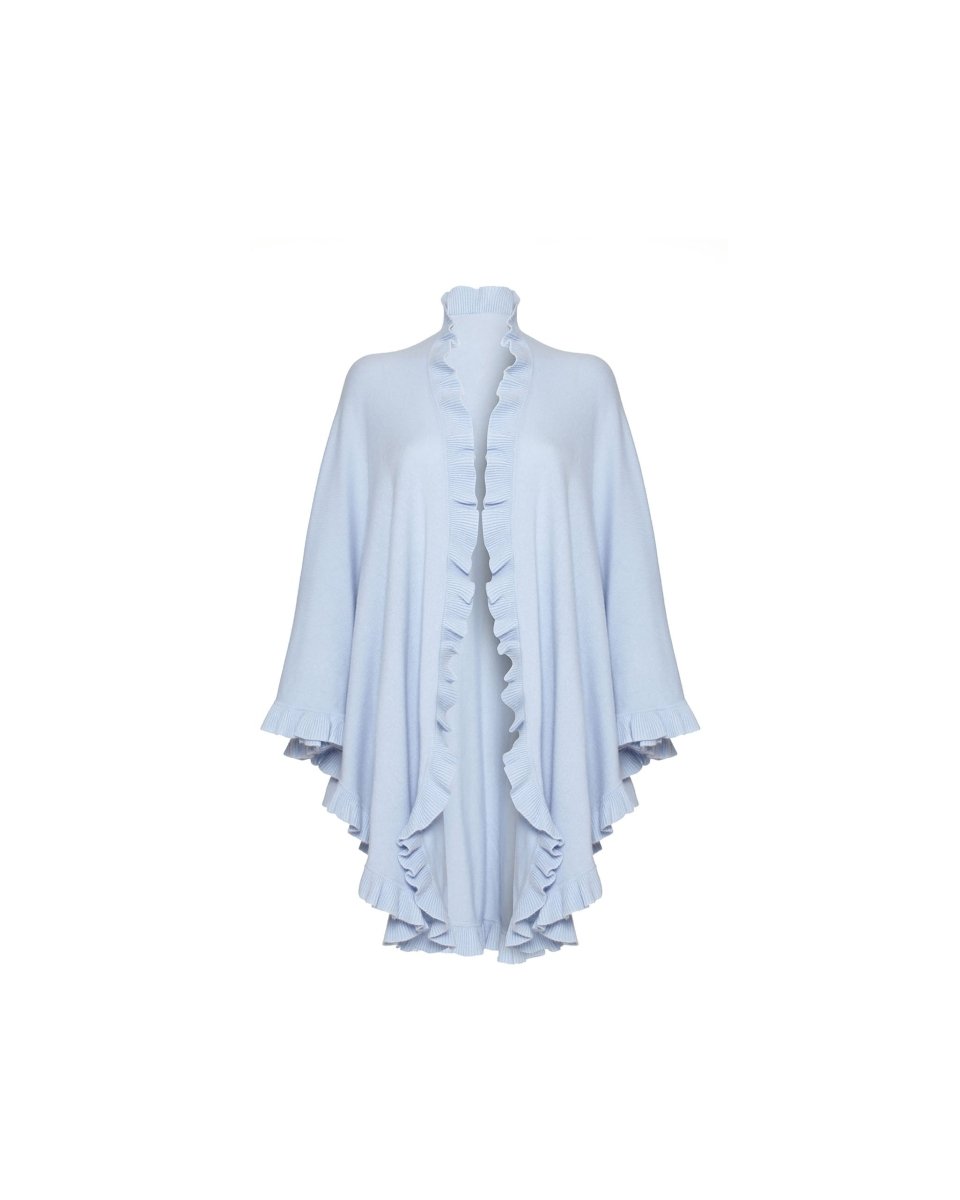 Pure Cashmere Frilly Cape - LonaScott