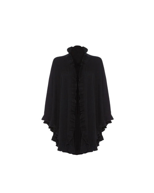 Pure Cashmere Frilly Cape - LonaScott