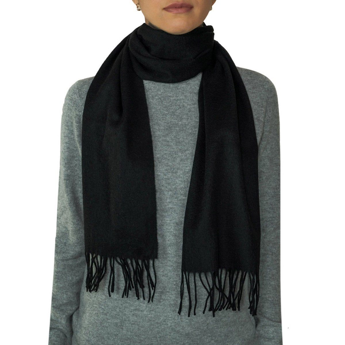 Pure Cashmere Plain Scarf - LonaScott