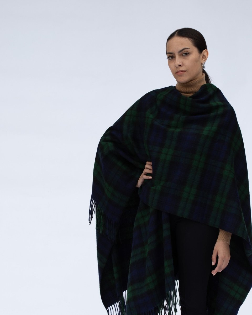 Pure Cashmere Ruana Cape - LonaScott