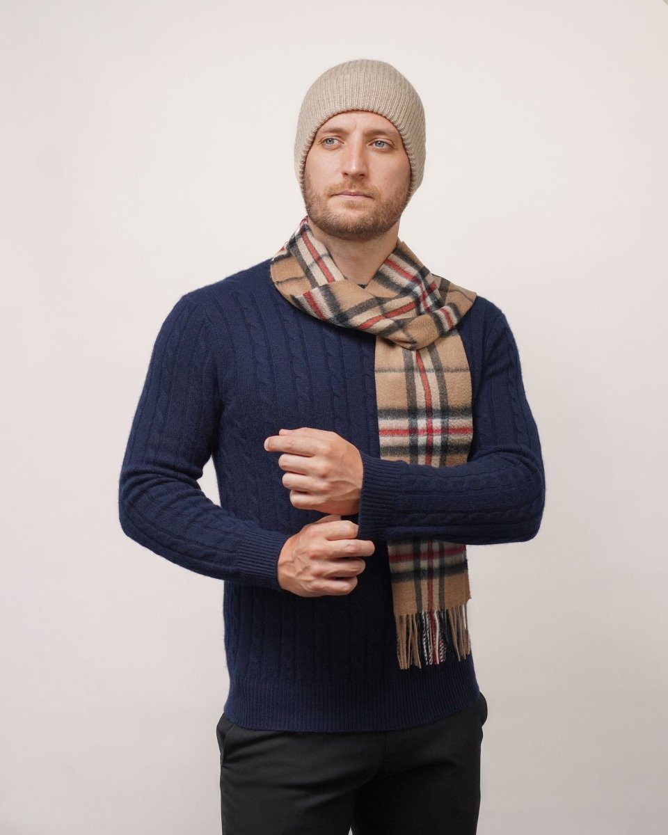 Pure Cashmere Tartan Scarf - LonaScott