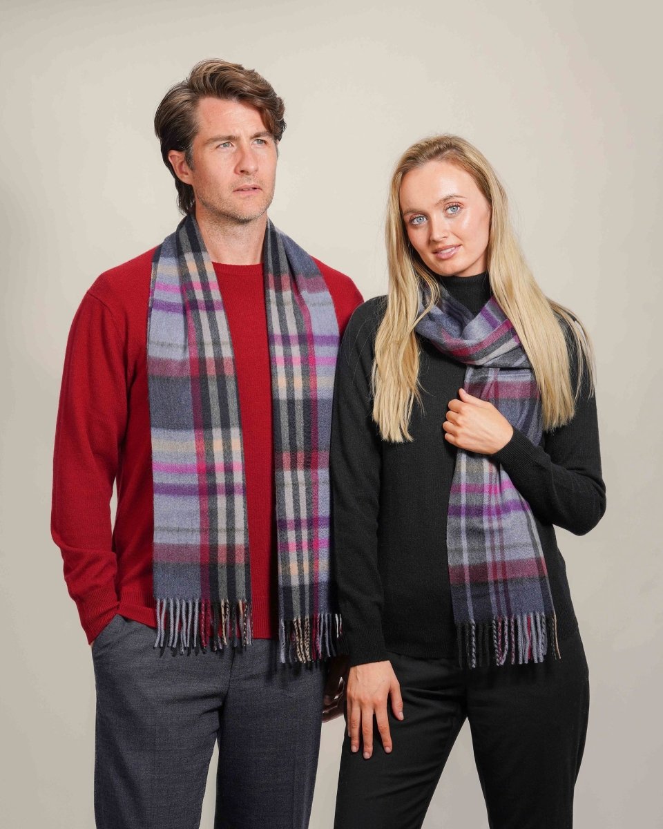 Pure Cashmere Tartan Scarf - LonaScott
