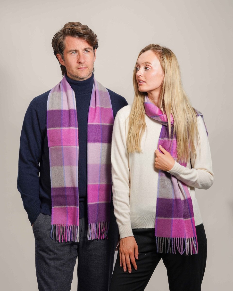 Pure Cashmere Tartan Scarf - LonaScott