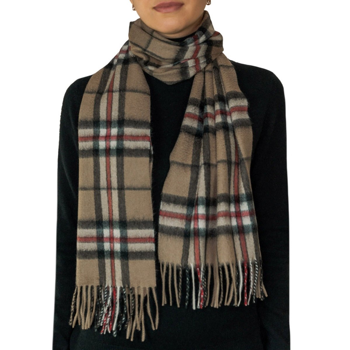 Pure Cashmere Tartan Scarf - LonaScott