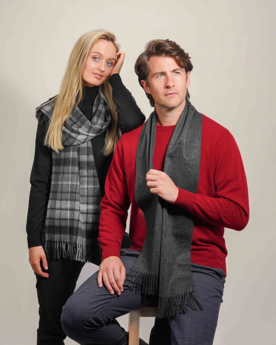 Pure Cashmere Tartan Scarf - LonaScott