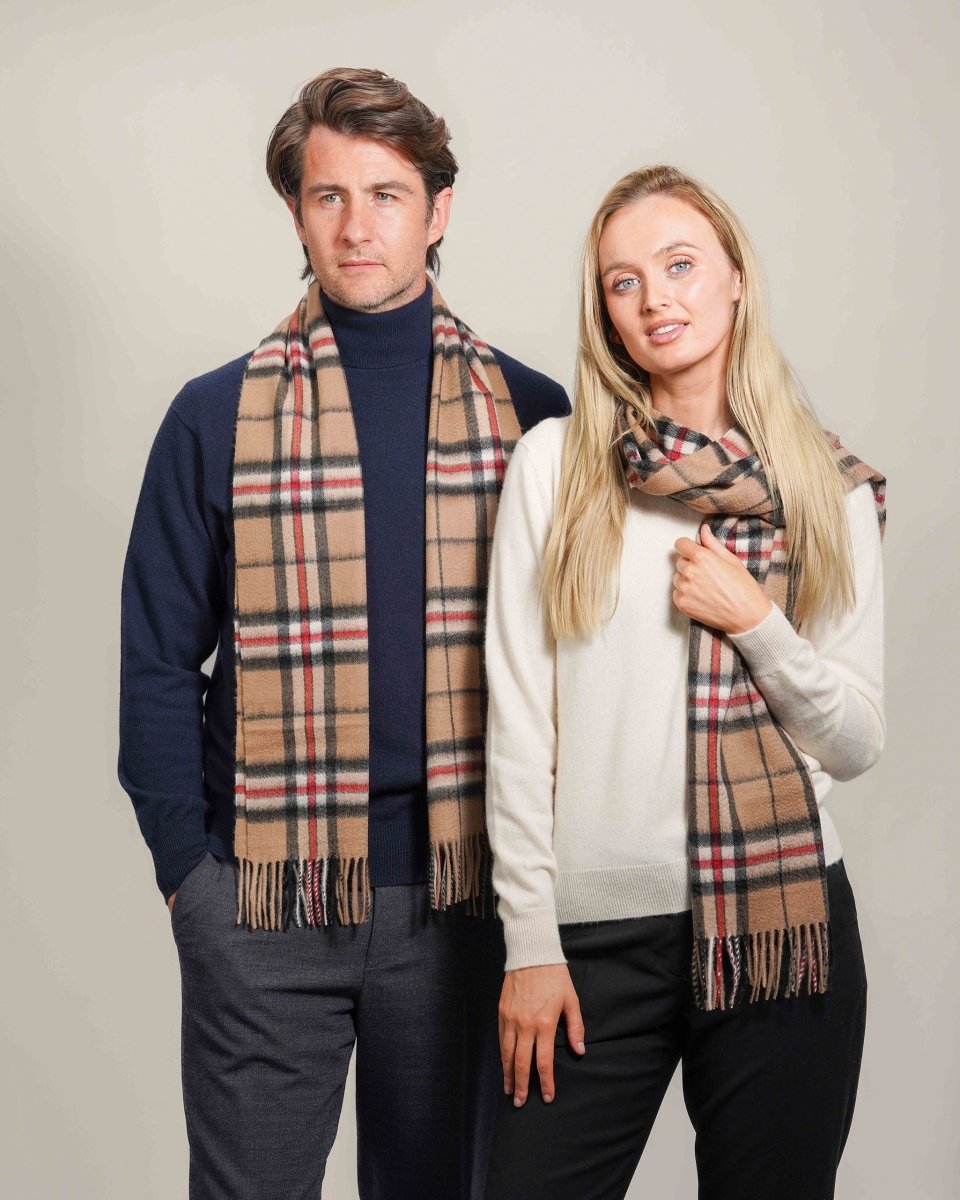 Pure Cashmere Tartan Scarf - LonaScott