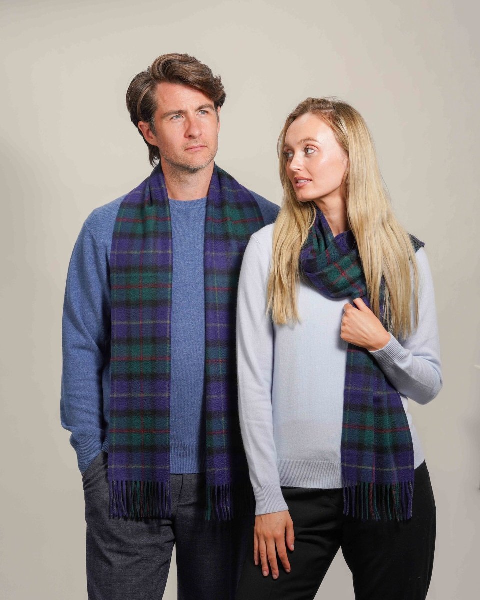 Pure Cashmere Tartan Scarf - LonaScott