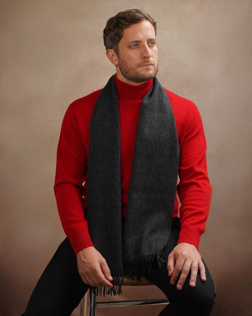 Pure Lambswool Plain Scarf - LonaScott