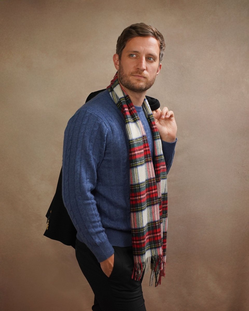Pure Lambswool Tartan Scarf - LonaScott