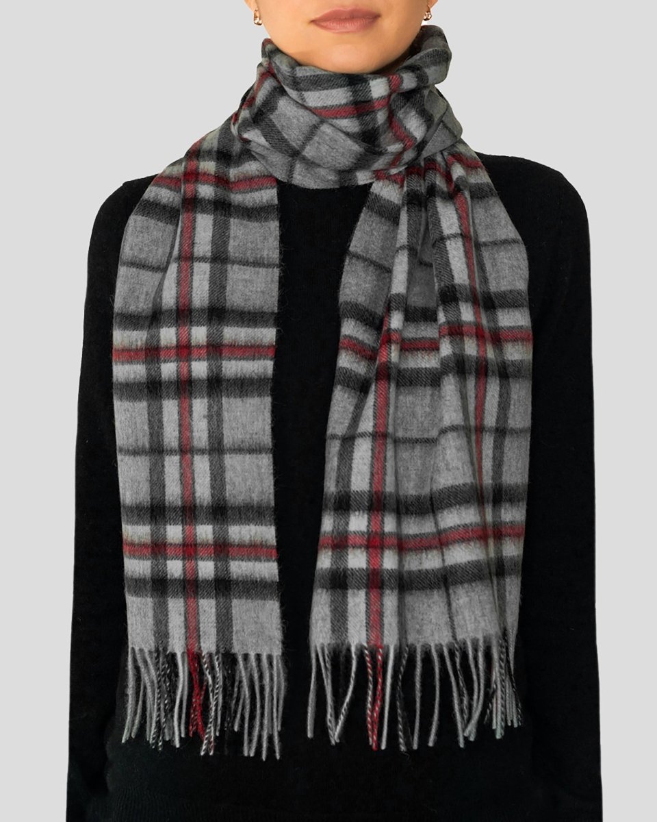 Pure Lambswool Tartan Scarf - LonaScott