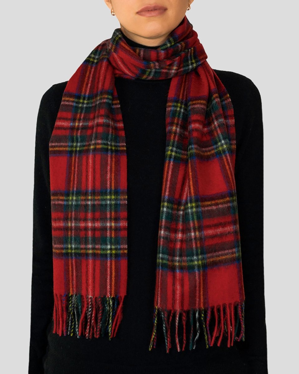 Pure Lambswool Tartan Scarf - LonaScott