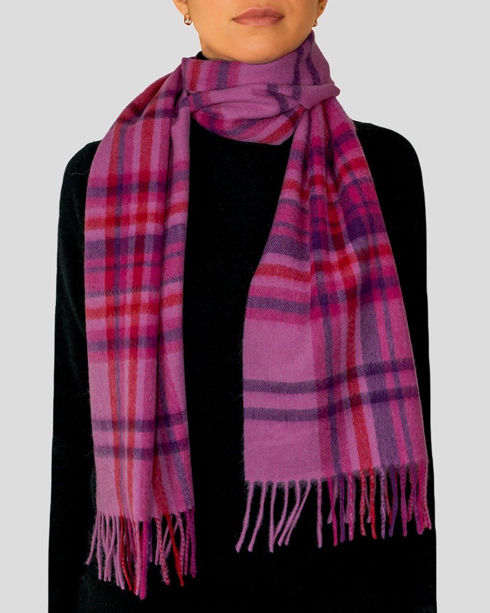 Pure Lambswool Tartan Scarf - LonaScott