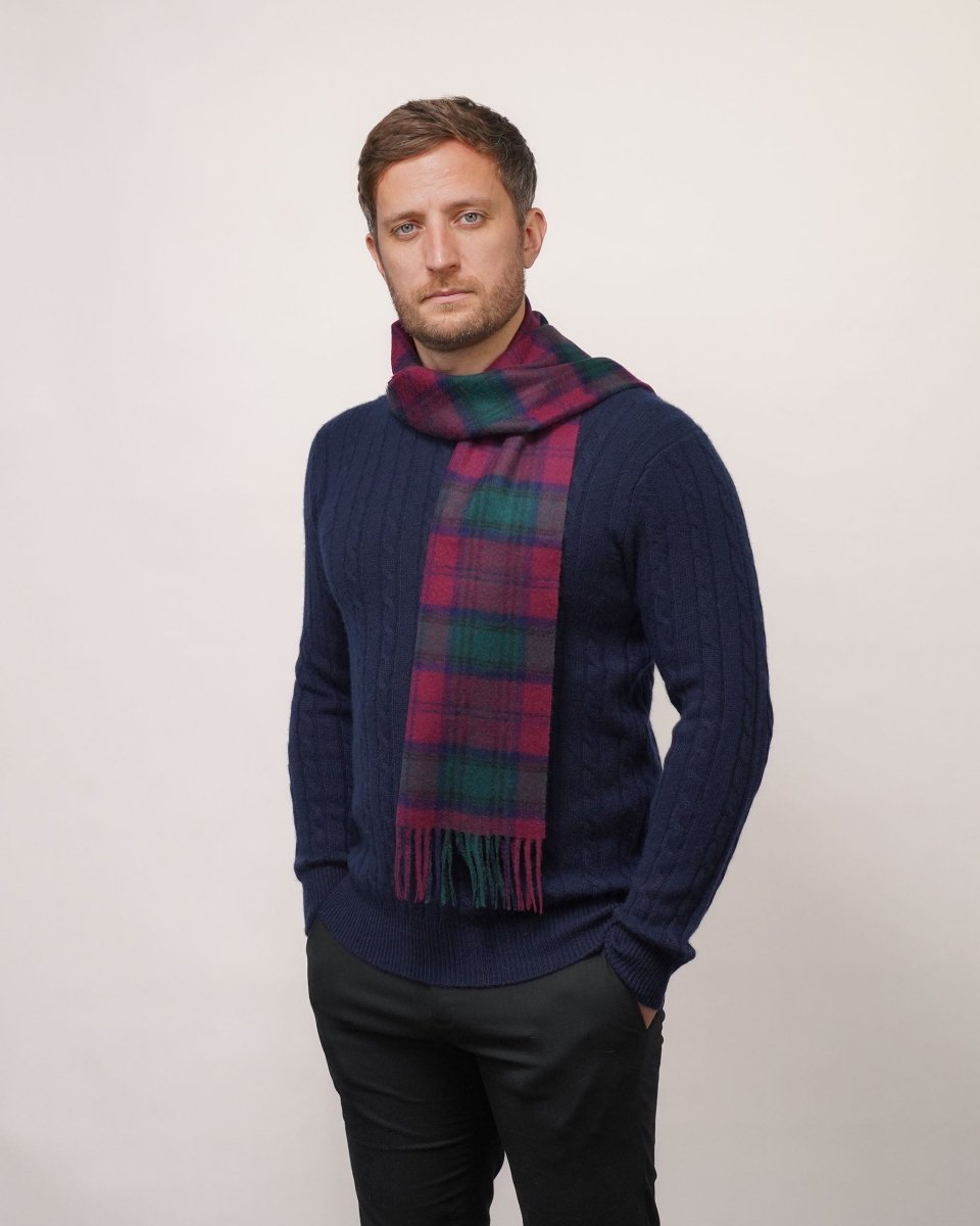 Pure Lambswool Tartan Scarf - LonaScott