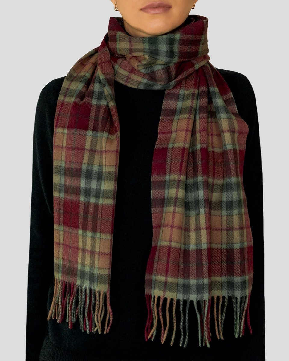 Pure Lambswool Tartan Scarf - LonaScott