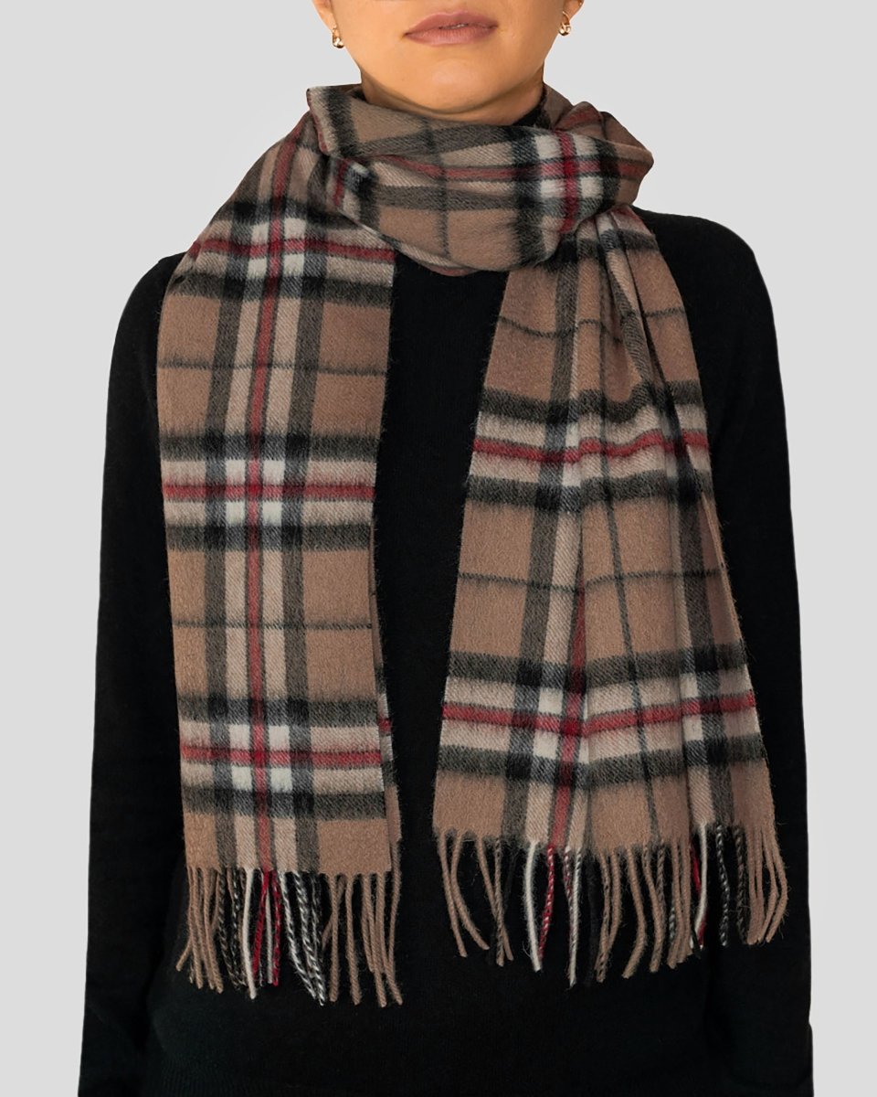 Pure Lambswool Tartan Scarf - LonaScott