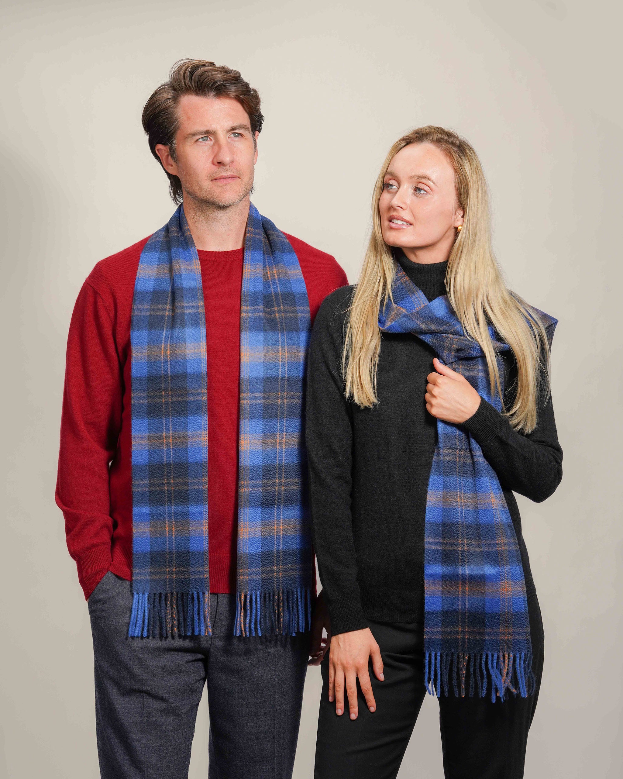 Pure Cashmere Tartan Scarf
