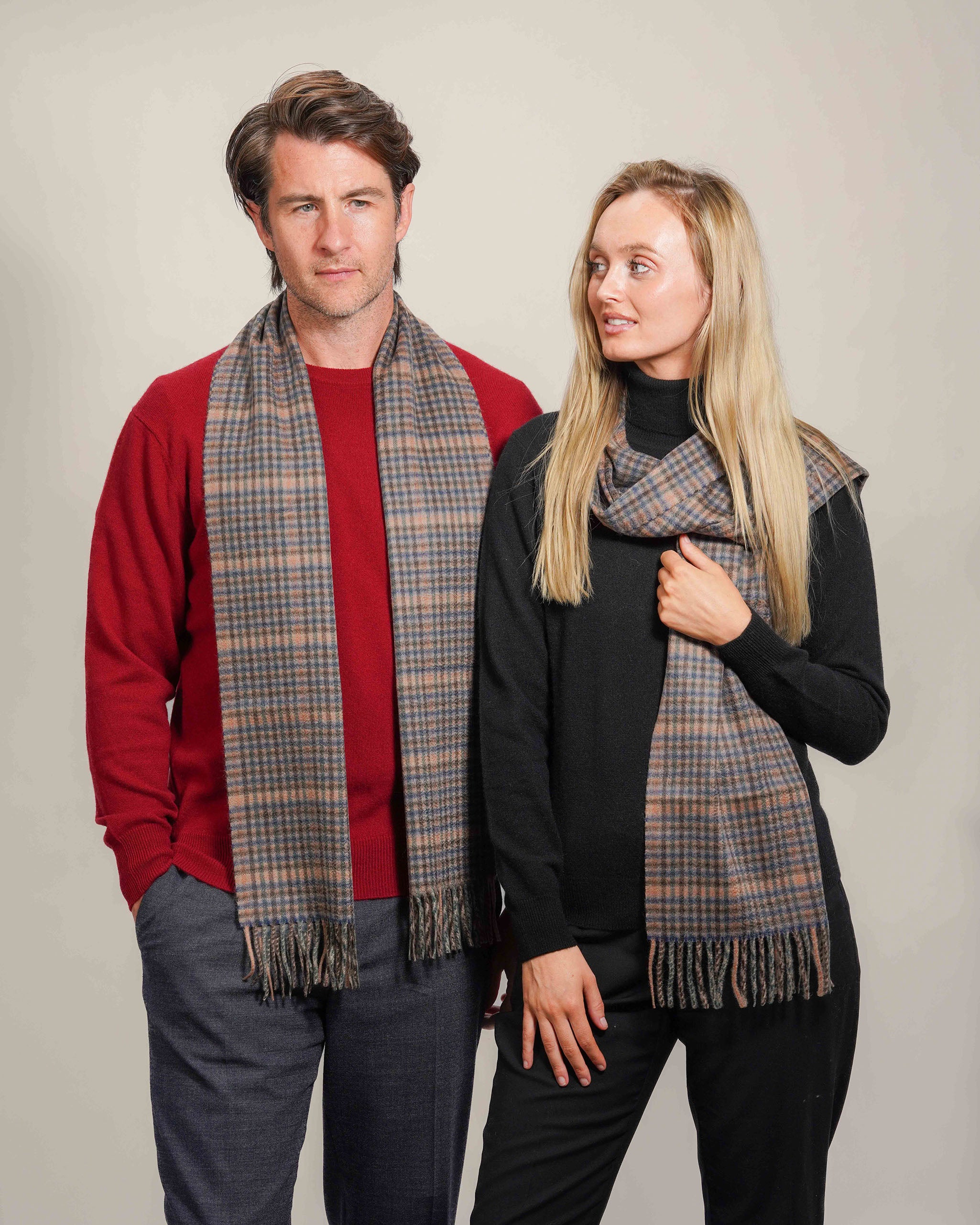 Pure Cashmere Tartan Scarf