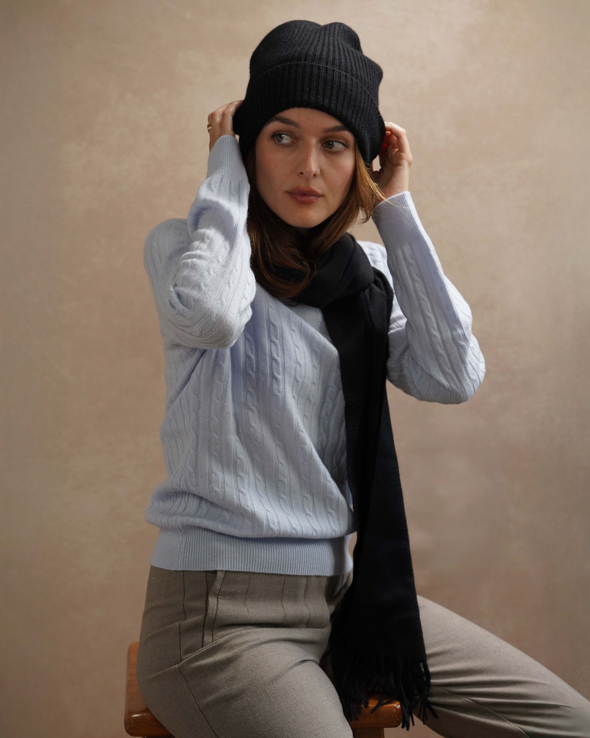 Pure Lambswool Plain Scarf