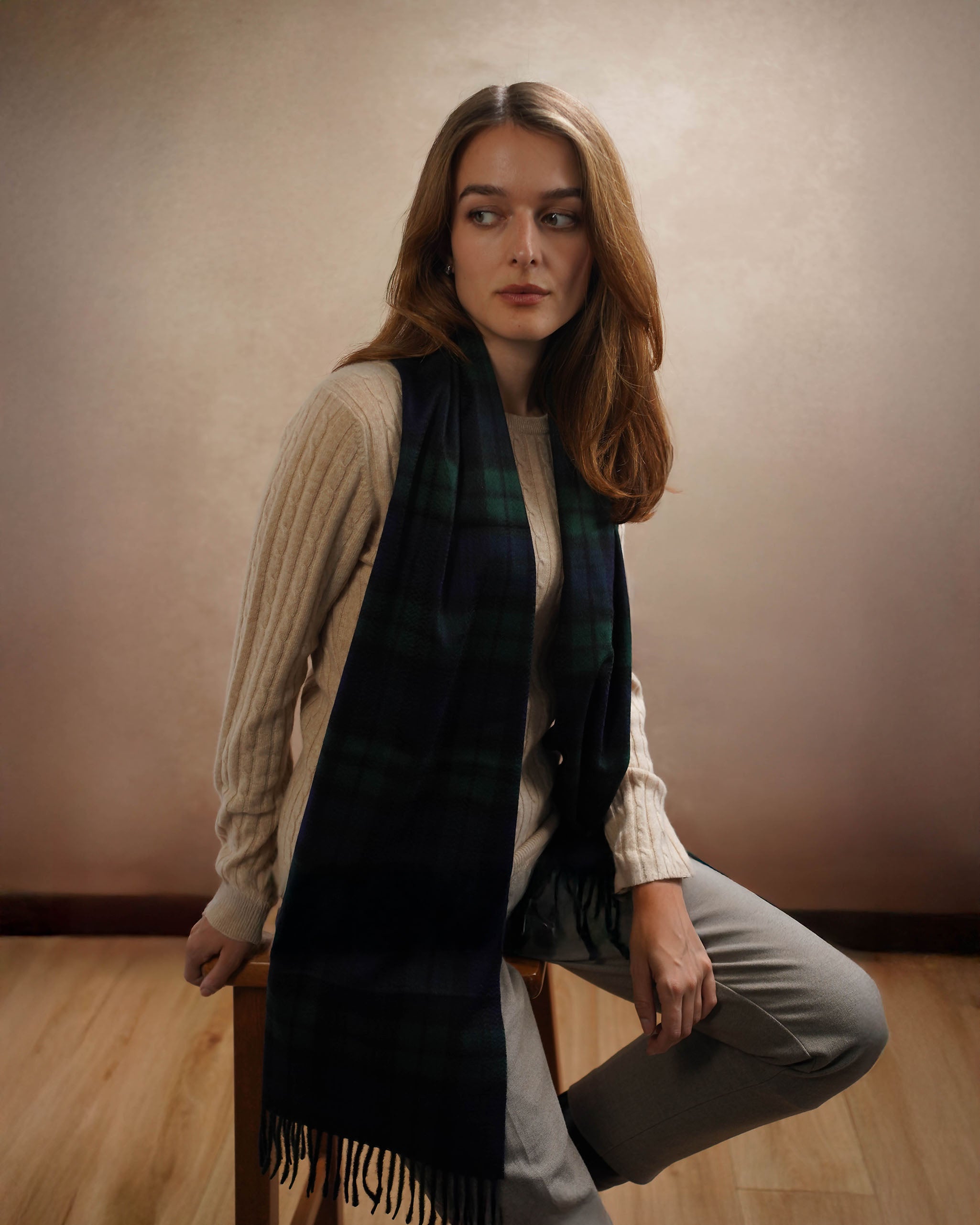 Pure Lambswool Tartan Scarf