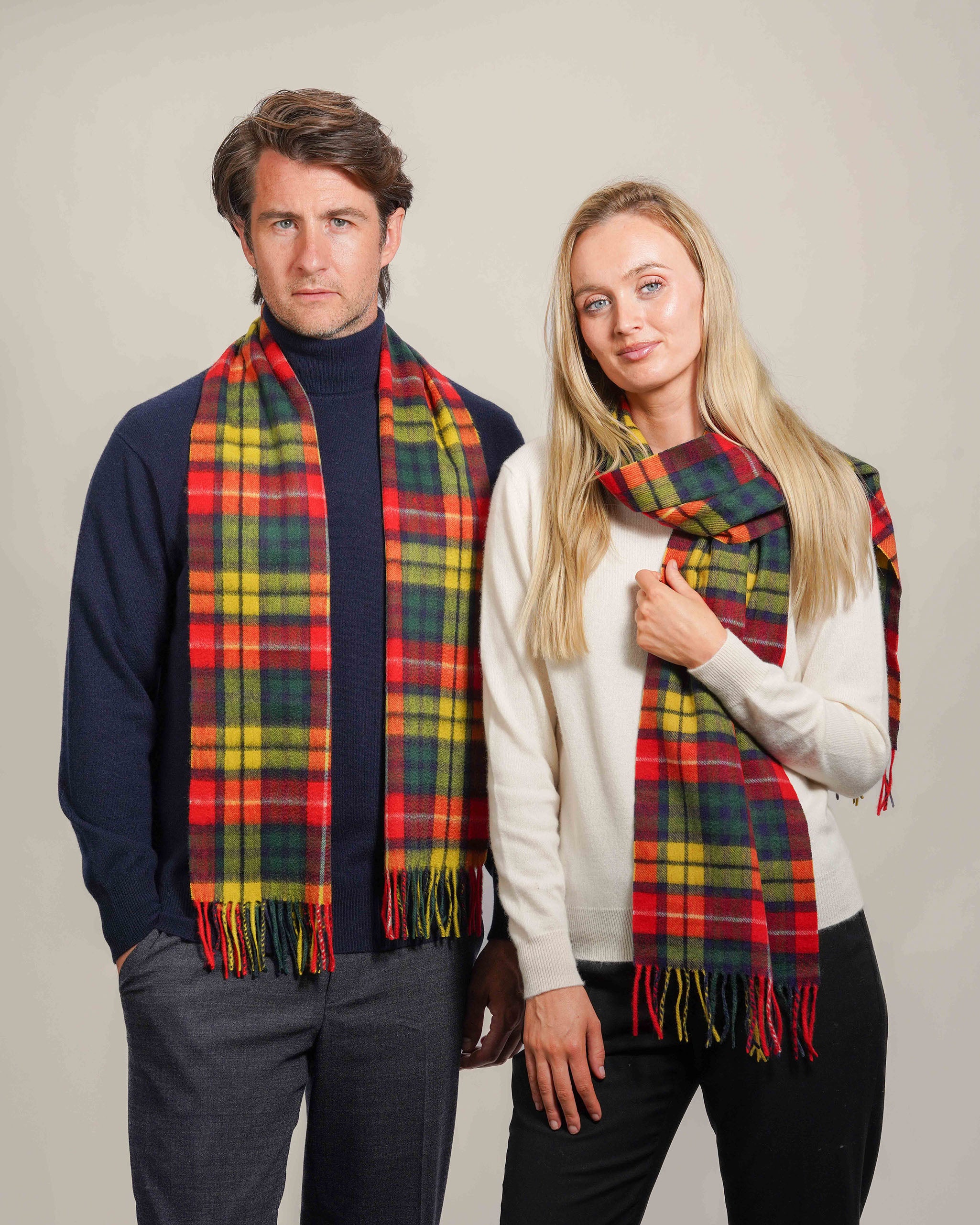 Pure Cashmere Tartan Scarf