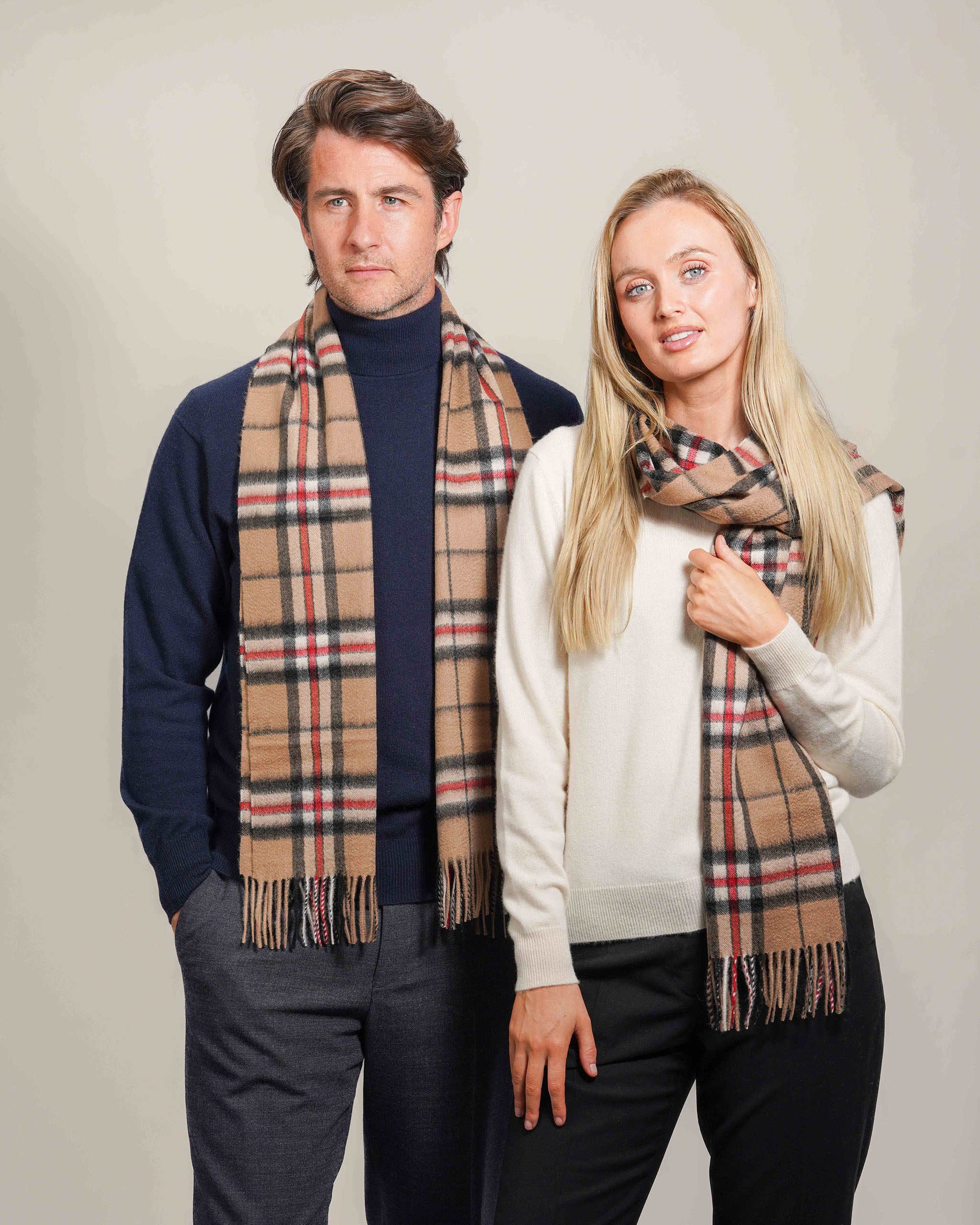 Pure Cashmere Tartan Scarf